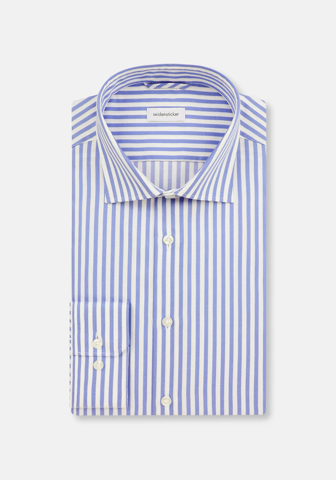 Slim Chemise d'affaires Rayures dans Bleu Moyen | Boutique en ligne Seidensticker