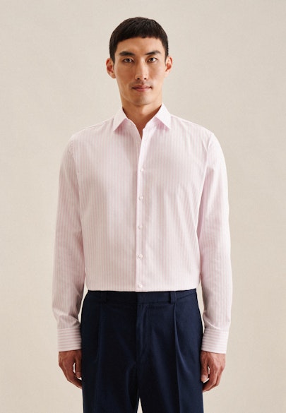 Slim Business Hemd Gestreift in Rosa | Seidensticker Onlineshop