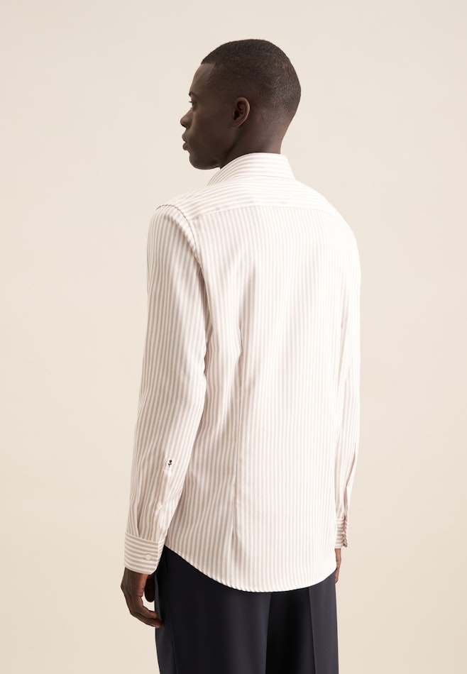 Slim Business Hemd Gestreift in Beige | Seidensticker Onlineshop