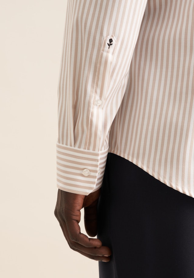 Slim Business Hemd Gestreift in Beige | Seidensticker Onlineshop