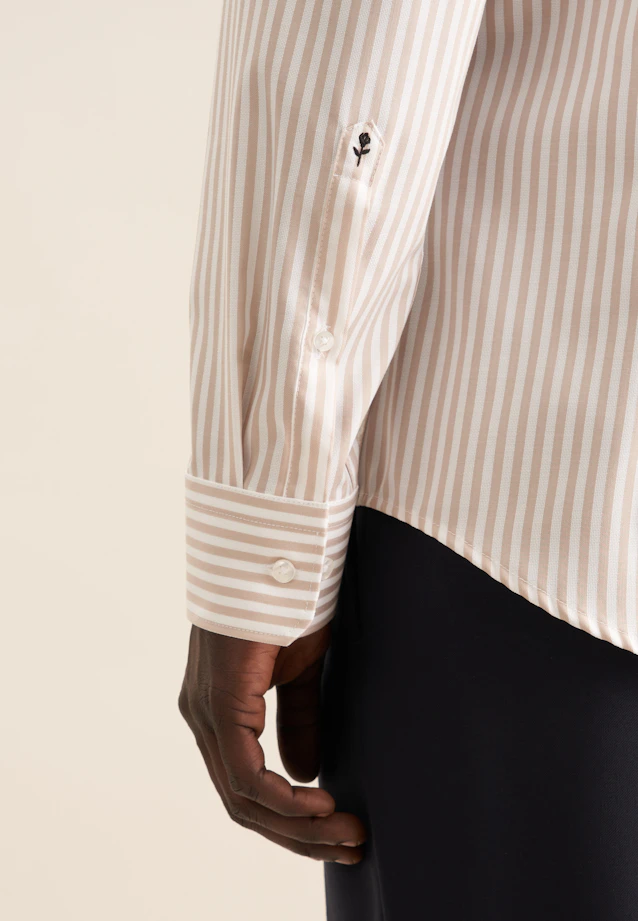 Slim Business Hemd Gestreift in Beige |  Seidensticker Onlineshop