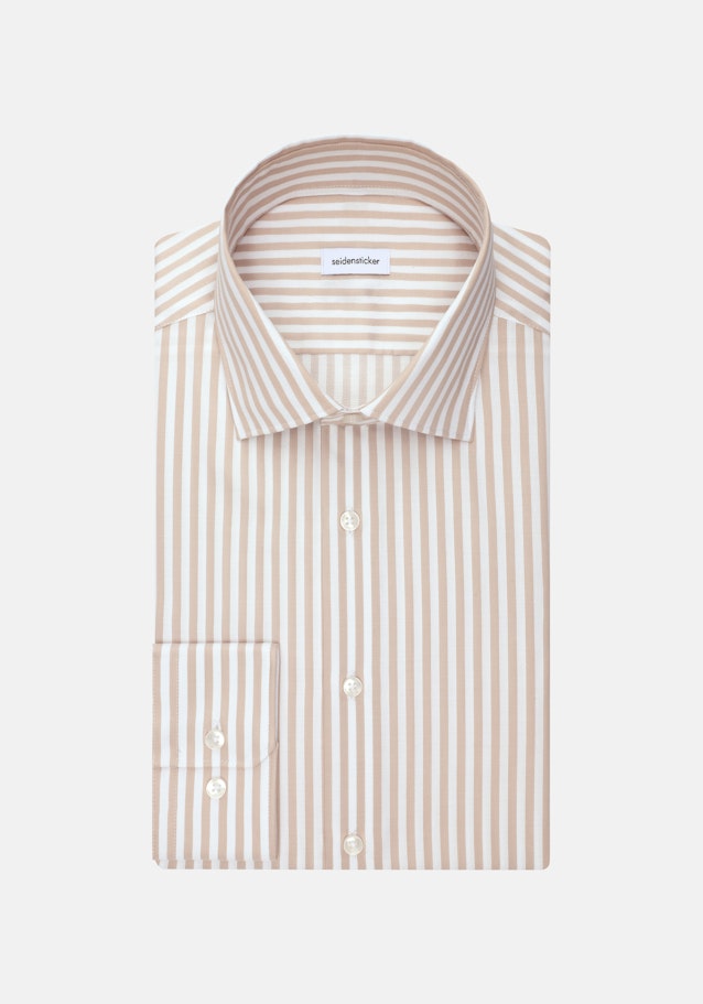 Slim Business Hemd Gestreift in Beige | Seidensticker Onlineshop