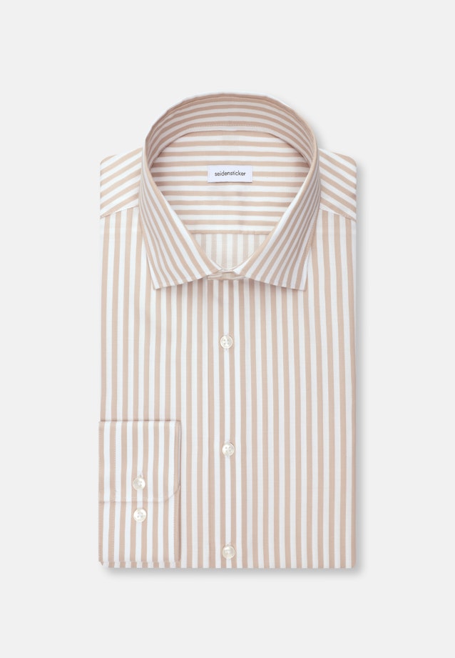 Slim Business Hemd Gestreift in Beige |  Seidensticker Onlineshop