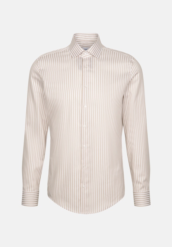 Slim Business Hemd Gestreift in Beige | Seidensticker Onlineshop