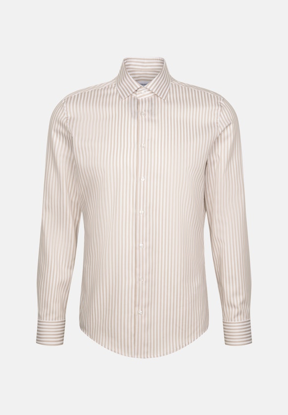 Slim Business Hemd Gestreift in Beige |  Seidensticker Onlineshop