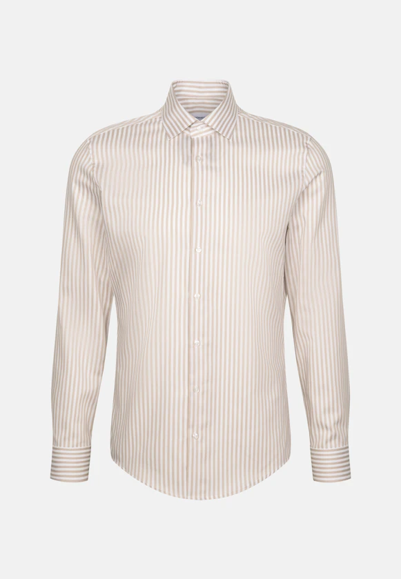 Slim Business Hemd Gestreift in Beige |  Seidensticker Onlineshop
