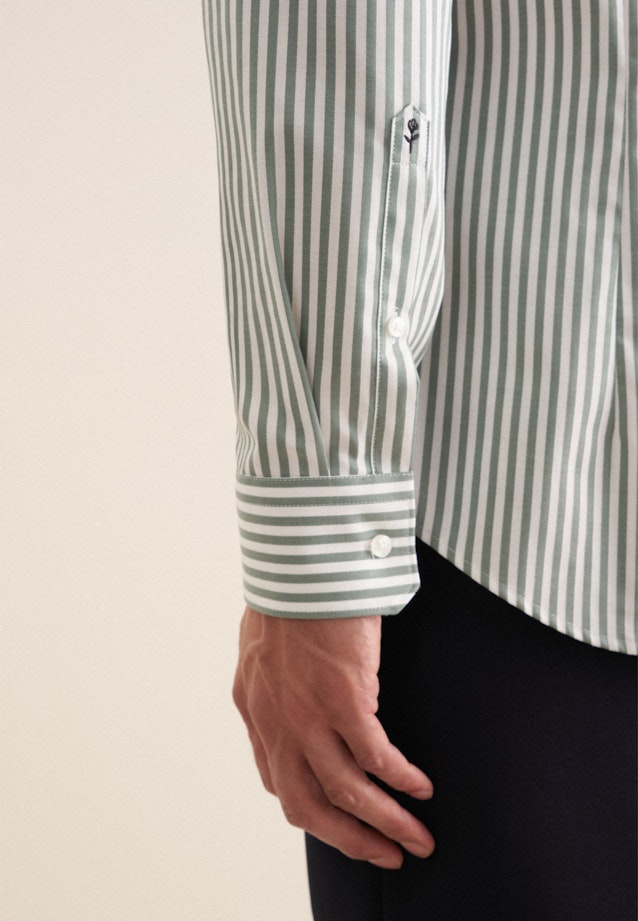 Slim Business Hemd Gestreift in Grün |  Seidensticker Onlineshop