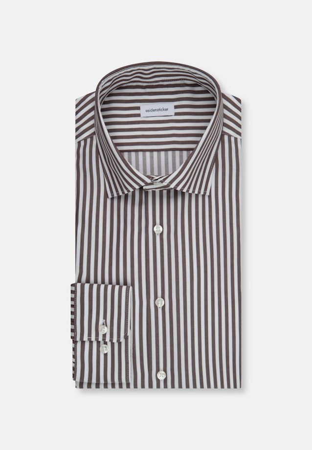 Slim Business Hemd Gestreift in Braun |  Seidensticker Onlineshop