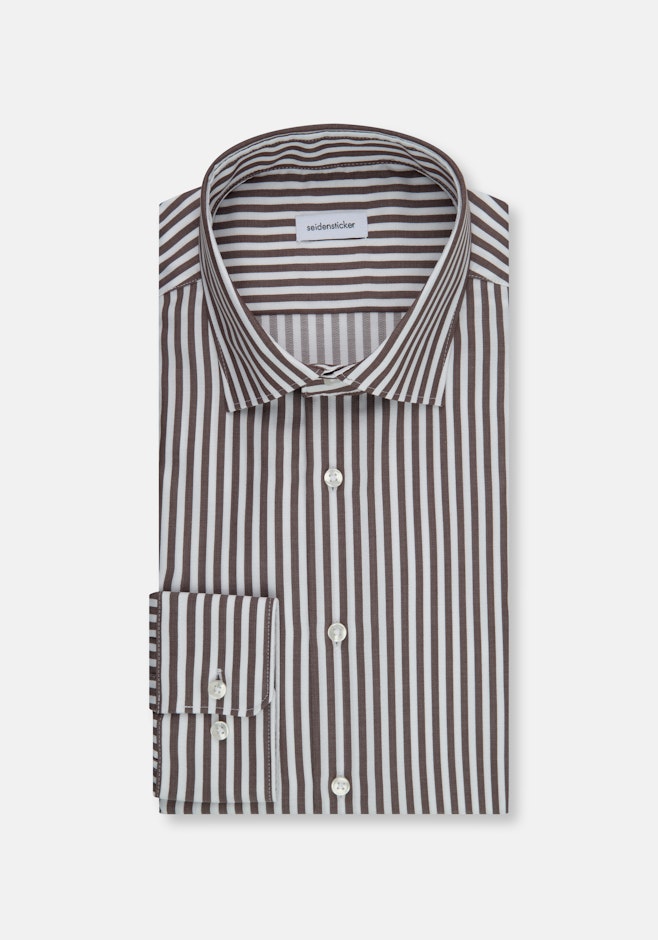 Slim Chemise d'affaires Rayures dans Marron | Boutique en ligne Seidensticker