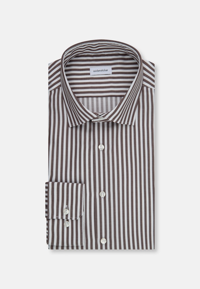 Slim Business Hemd Gestreift in Braun |  Seidensticker Onlineshop