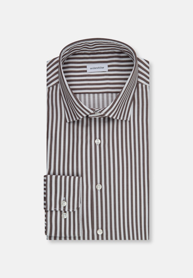Slim Chemise d'affaires Rayures dans Marron | Boutique en ligne Seidensticker