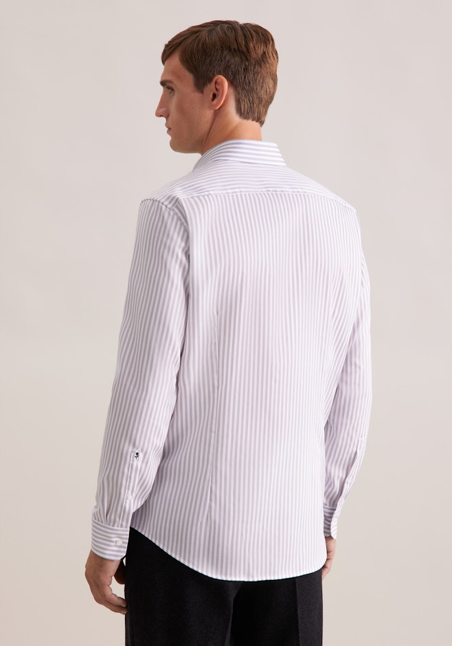Slim Business Hemd Gestreift in Grau | Seidensticker Onlineshop