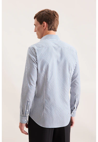 Slim Business Hemd Gestreift in Grün | Seidensticker Onlineshop