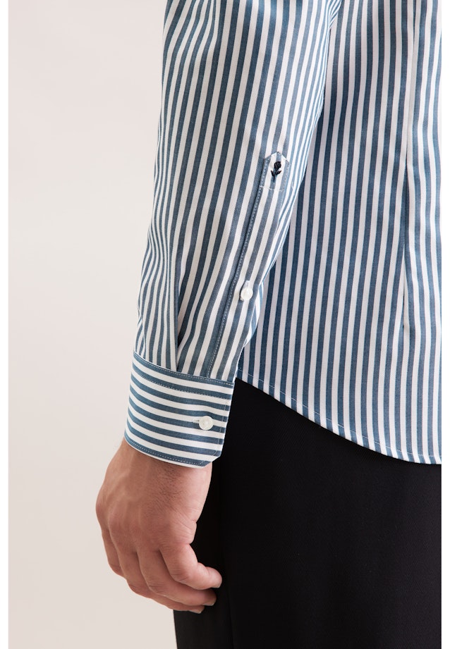Slim Business Hemd Gestreift in Grün |  Seidensticker Onlineshop