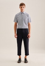 Regular Business Hemd Druck in Mittelblau |  Seidensticker Onlineshop