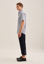 Regular Business Hemd Druck in Mittelblau |  Seidensticker Onlineshop