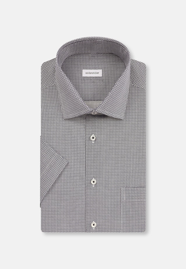 Regular Business Hemd Druck in Mittelblau |  Seidensticker Onlineshop