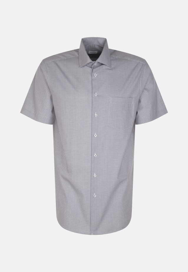 Poplin Short sleeve Business Shirt in Regular with Kent-Collar in Medium Blue |  Seidensticker Onlineshop