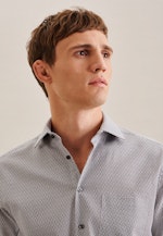 Regular Business Hemd Druck in Grau |  Seidensticker Onlineshop