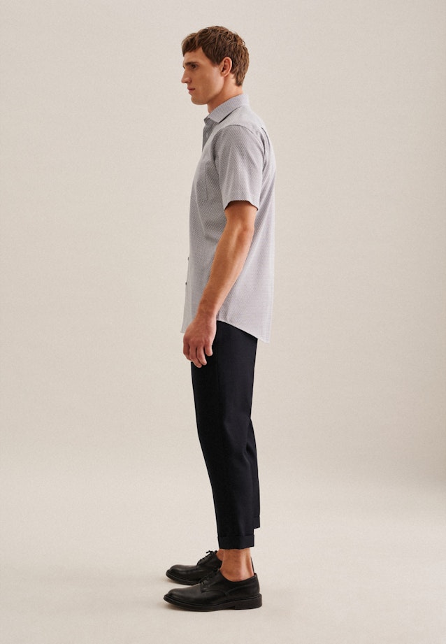 Regular Business Hemd Druck in Grau |  Seidensticker Onlineshop