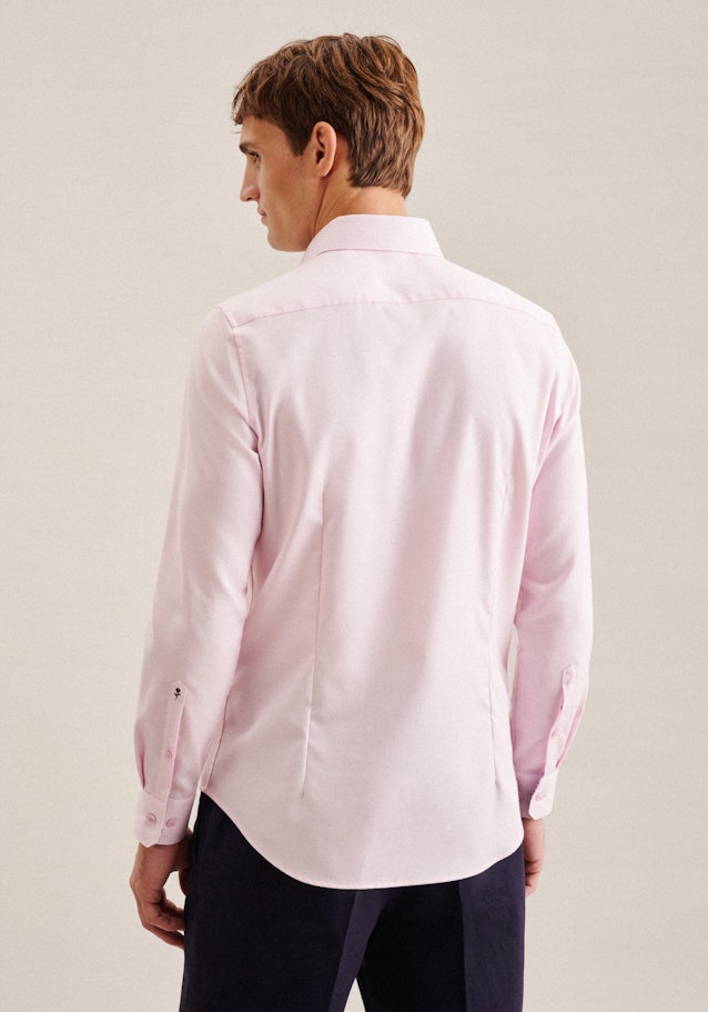Non-iron Twill Business Shirt in Slim with Kent-Collar in Pink | Seidensticker Onlineshop