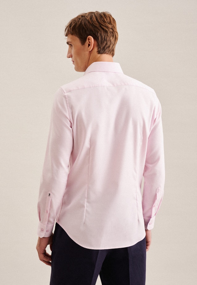 Non-iron Twill Business overhemd in Slim with Kentkraag in Roze/Pink | Seidensticker Onlineshop