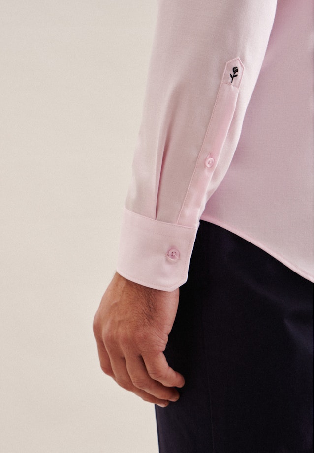 Non-iron Twill Business Shirt in Slim with Kent-Collar in Pink |  Seidensticker Onlineshop