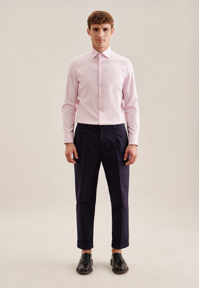 Non-iron Twill Business Shirt in Slim with Kent-Collar in Pink |  Seidensticker Onlineshop