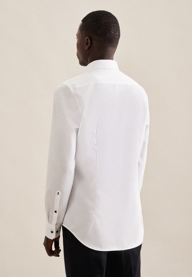 Non-iron Twill Business Shirt in Slim with Kent-Collar in White | Seidensticker online shop