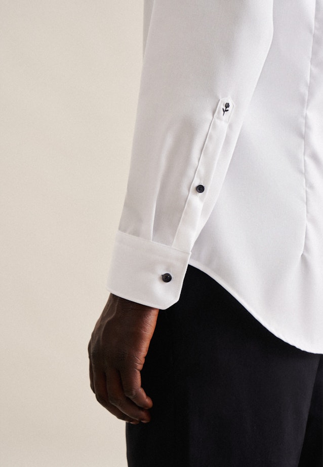 Twill Business Hemd in Slim mit Kentkragen in Weiß |  Seidensticker Onlineshop