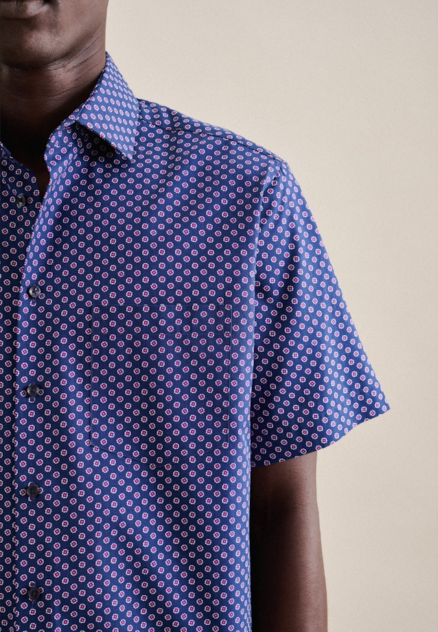Regular Chemise d'affaires Imprimé in Bleu Moyen |  Seidensticker Onlineshop