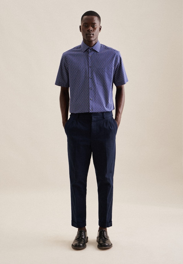 Regular Chemise d'affaires Imprimé in Bleu Moyen |  Seidensticker Onlineshop