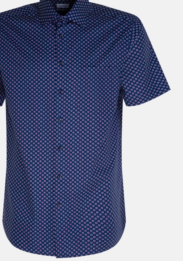 Popeline Kurzarm Business Hemd in Regular mit Kentkragen in Mittelblau |  Seidensticker Onlineshop