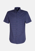 Poplin Short sleeve Business Shirt in Regular with Kent-Collar in Medium Blue |  Seidensticker Onlineshop