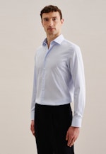 Non-iron Twill Business Shirt in Slim with Kent-Collar in Light Blue |  Seidensticker Onlineshop