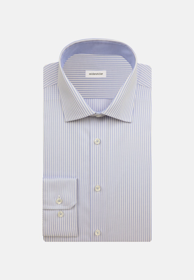 Non-iron Twill Business Shirt in Slim with Kent-Collar in Light Blue |  Seidensticker Onlineshop