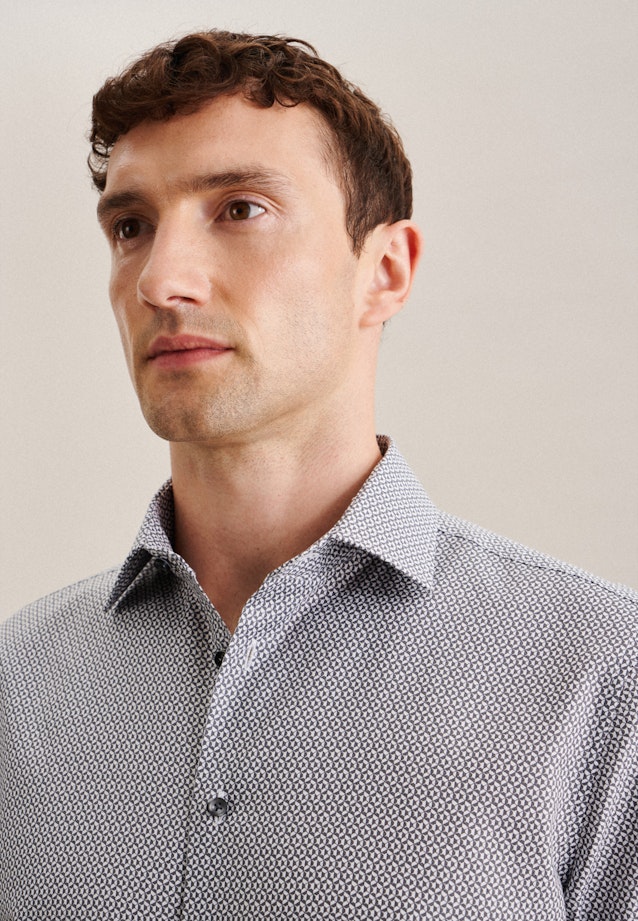Shaped Business shirt Print in Grey |  Seidensticker Onlineshop