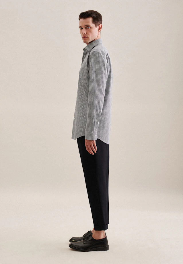 Regular Chemise d'affaires Imprimé in Vert |  Seidensticker Onlineshop