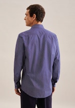 Regular Business shirt Print in Medium Blue |  Seidensticker Onlineshop