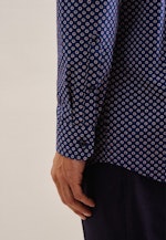 Regular Business shirt Print in Medium Blue |  Seidensticker Onlineshop