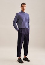 Regular Business shirt Print in Medium Blue |  Seidensticker Onlineshop