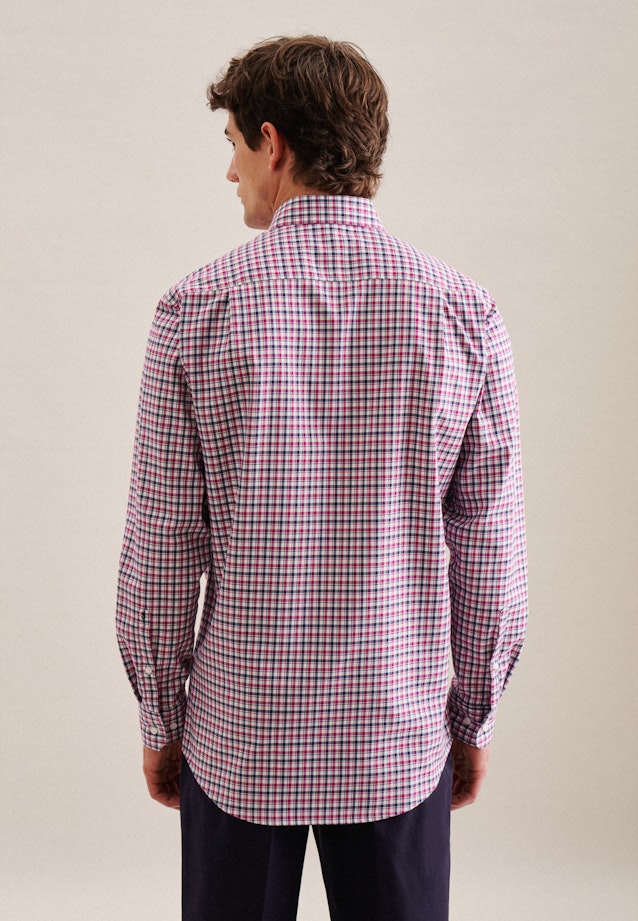 Non-iron Twill Business Shirt in Regular with Button-Down-Collar in Pink | Seidensticker Onlineshop