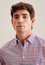 Regular Chemise d'affaires carreaux in Rose Fuchsia |  Seidensticker Onlineshop