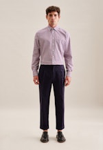 Regular Chemise d'affaires carreaux in Rose Fuchsia |  Seidensticker Onlineshop