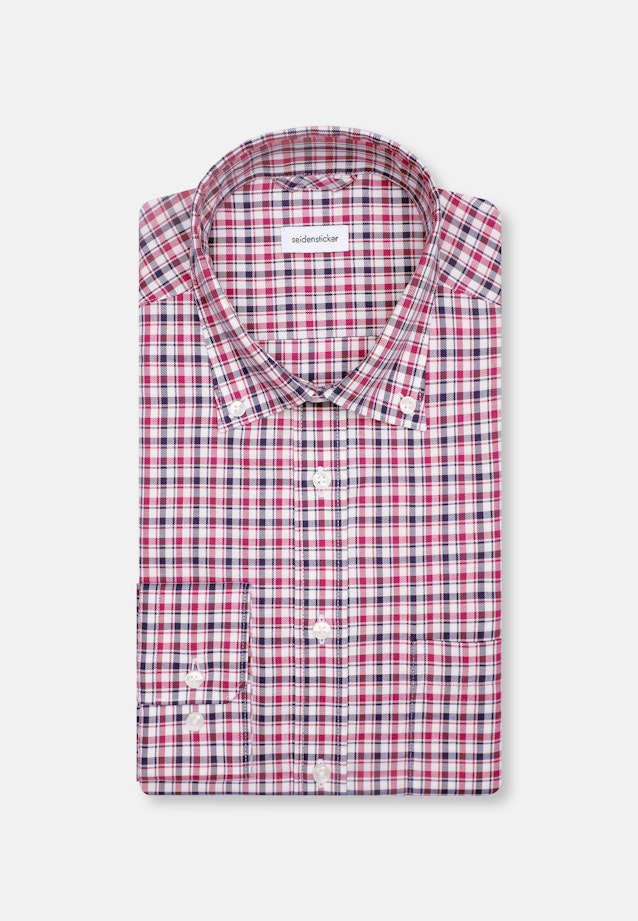 Regular Chemise d'affaires carreaux in Rose Fuchsia |  Seidensticker Onlineshop
