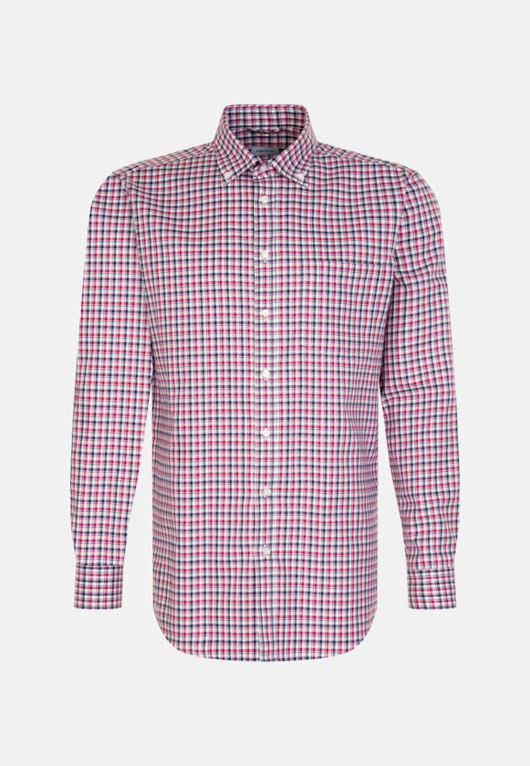 Bügelfreies Twill Business Hemd in Regular mit Button-Down-Kragen in Rosa/Pink |  Seidensticker Onlineshop