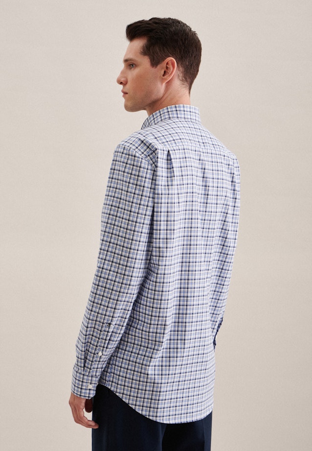Non-iron Twill Business overhemd in Regular with Button-Down-Kraag in Lichtblauw | Seidensticker Onlineshop