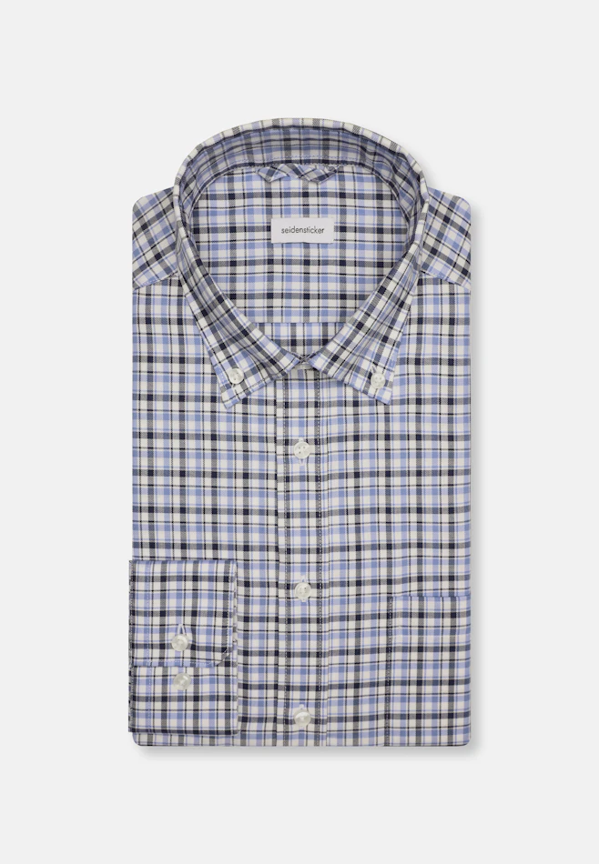 Regular Business Hemd Karo in Hellblau | Seidensticker Onlineshop