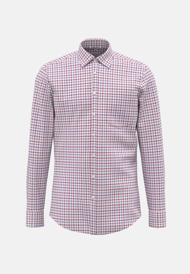 Bügelfreies Twill Business Hemd in Regular mit Button-Down-Kragen in Rot | Seidensticker Onlineshop