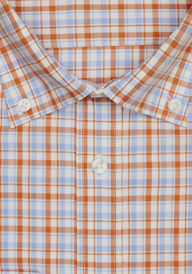 Regular Business Hemd Karo in Orange | Seidensticker Onlineshop